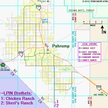 Map of Pahrump and vicinity